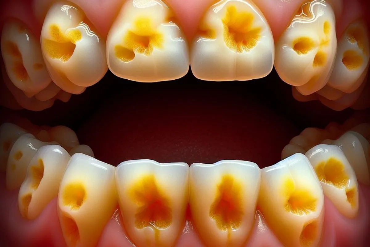amarelado nos dentes