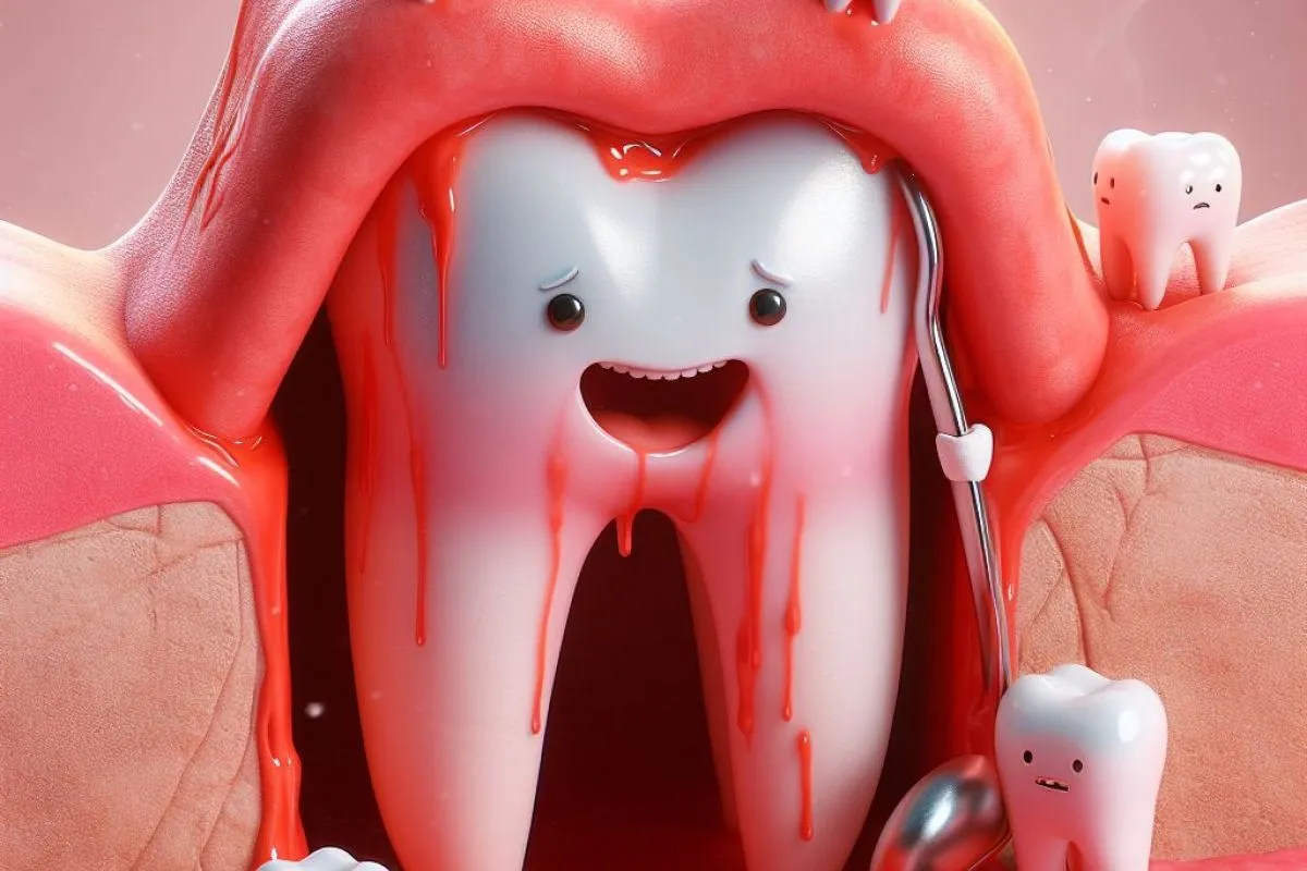 Dente quebrou na gengiva