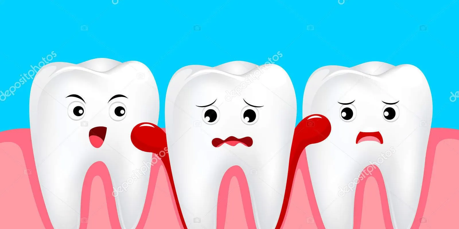 dente de leite caiu e ficou uma carninha