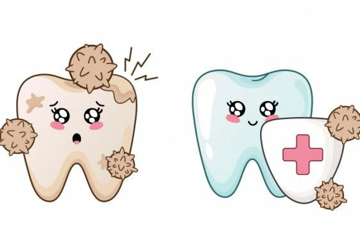 Dente mudou de cor