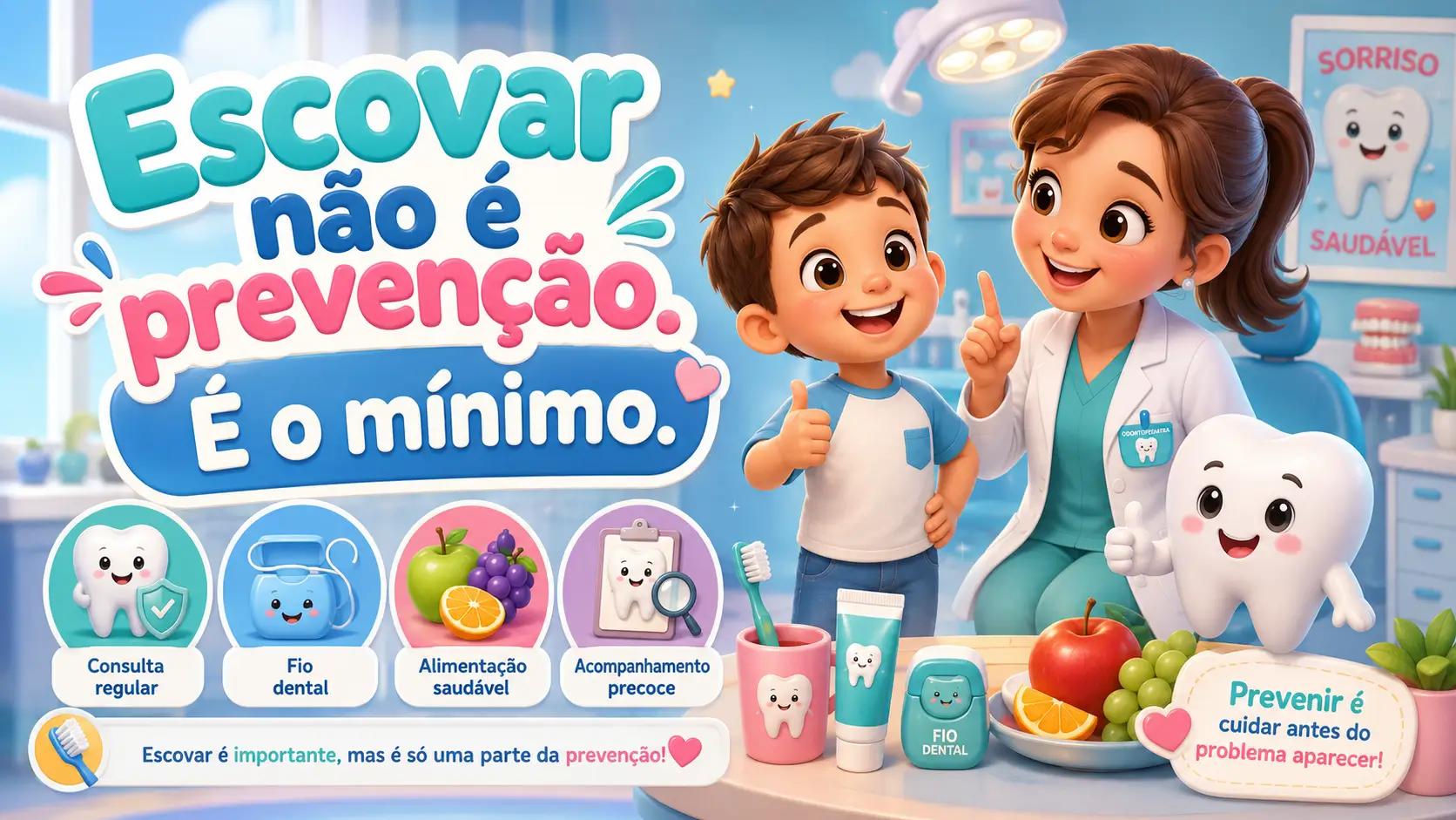 Escovar não é prevenção. É o mínimo.